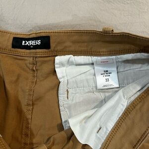 Men’s Express Tan Shorts size 33 slim fit